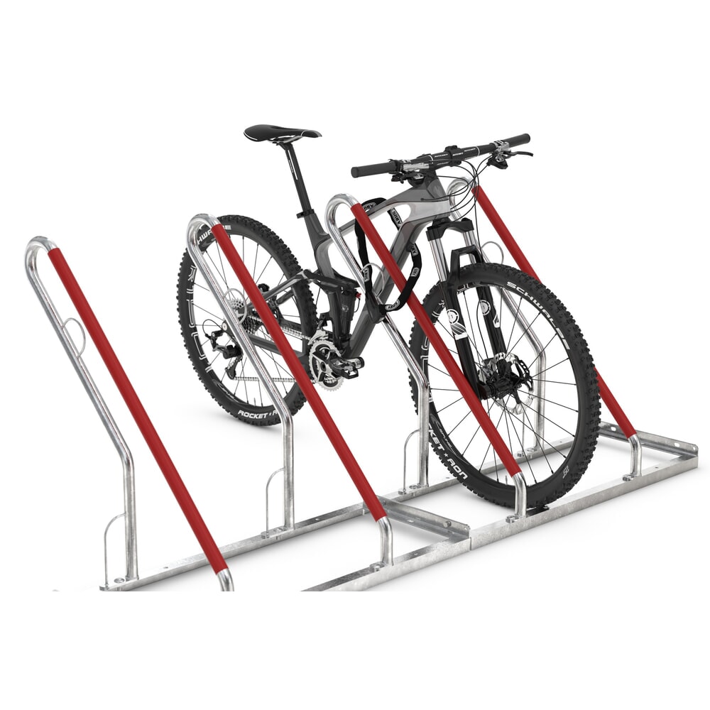 Immagine del prodotto n. 4: Rastrelliera per biciclette wsm® 0500 XBF, da tassellare, zincato a caldo, caricamento da un lato, 4 posti, interasse 500 mm