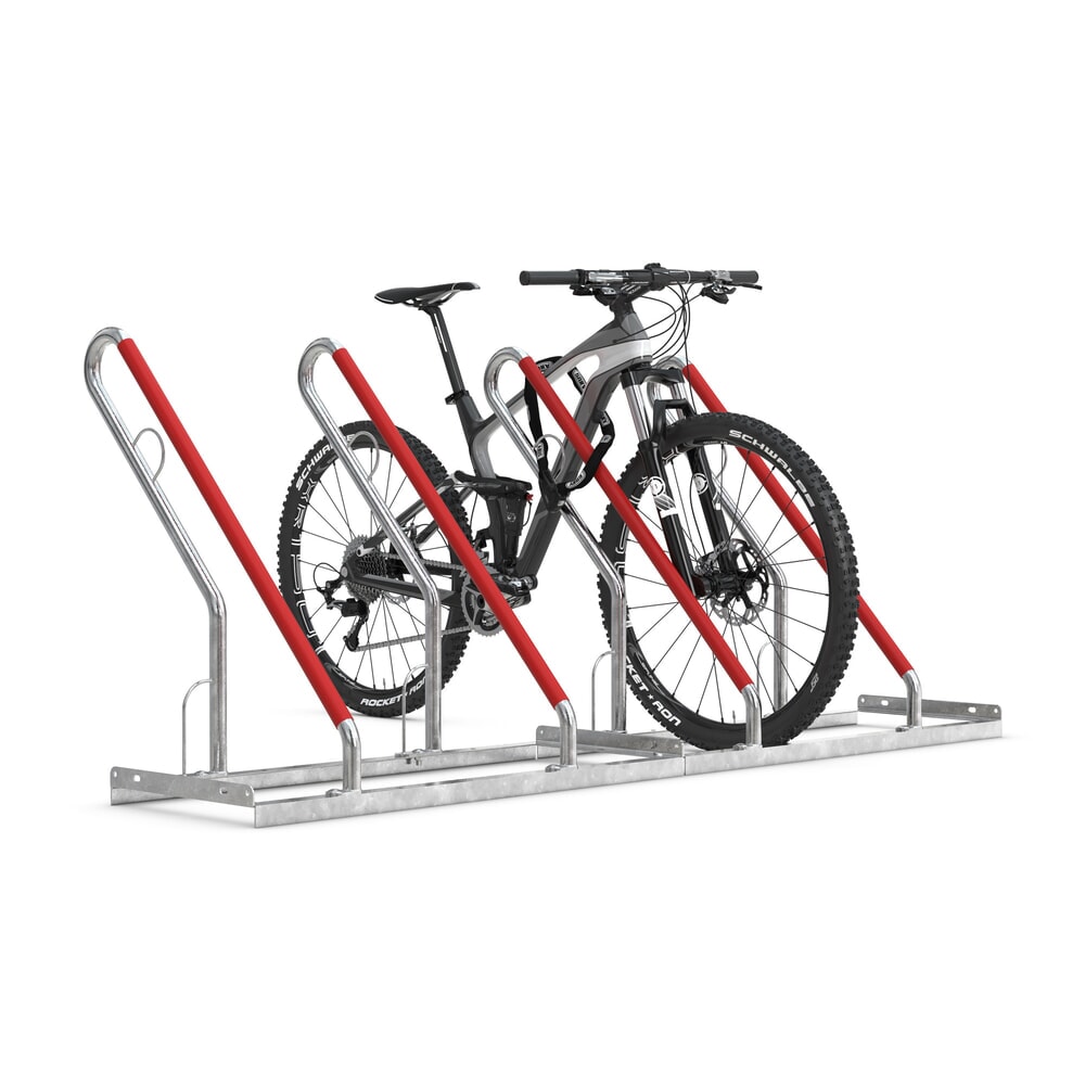 Immagine del prodotto n. 9: Rastrelliera per biciclette wsm® 0500 XBF, da tassellare, zincato a caldo, caricamento da un lato, 4 posti, interasse 500 mm