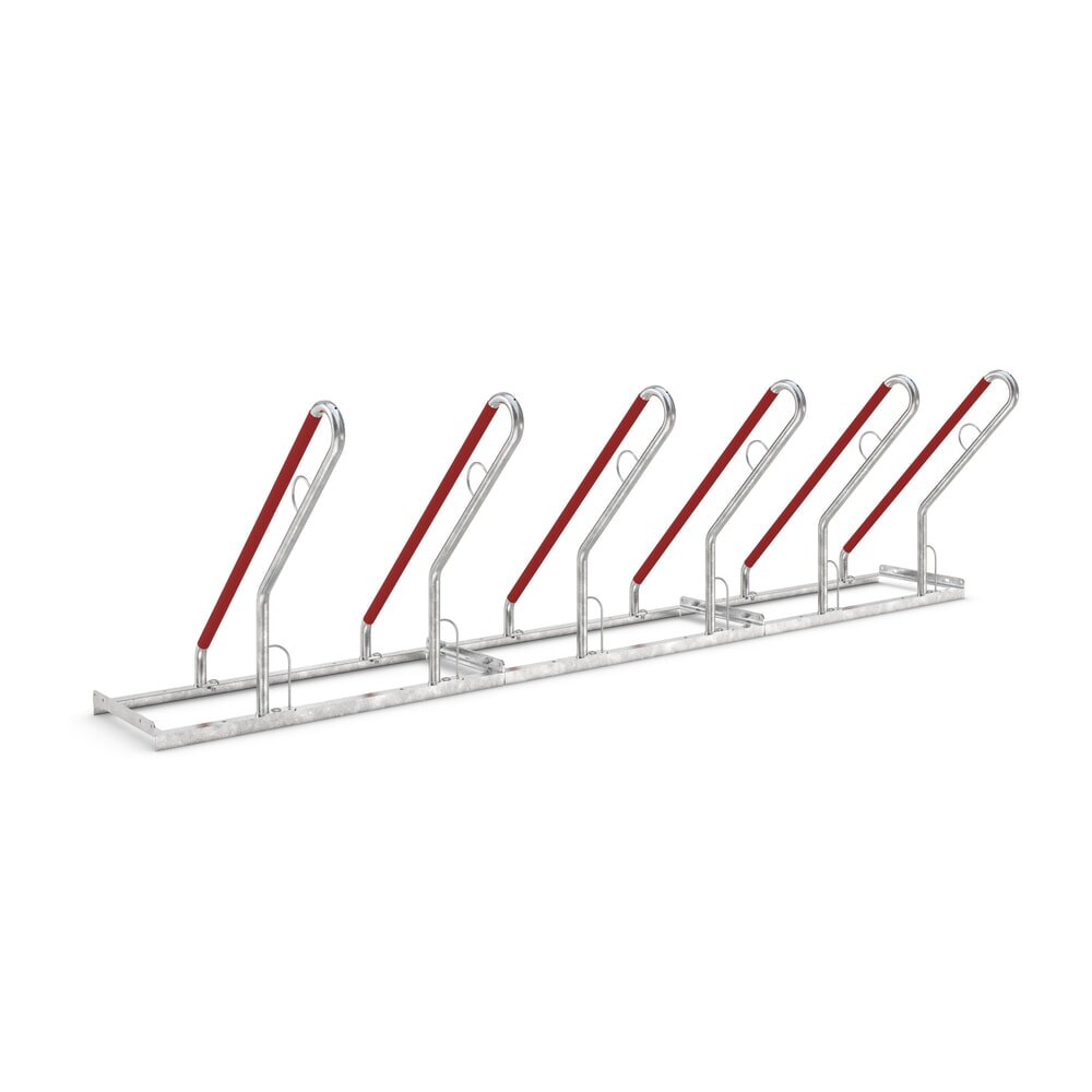 Immagine del prodotto n. 1: Rastrelliera per biciclette wsm® 0500 XBF, da tassellare, zincato a caldo, caricamento da un lato, 6 posti, interasse 500 mm