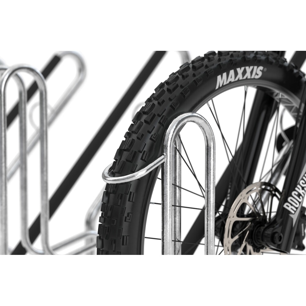 Immagine del prodotto n. 4: Rastrelliera per biciclette wsm® 4700 XBF, autoportante, zincato a caldo, caricamento da un lato, 2 posti, interasse 500 mm