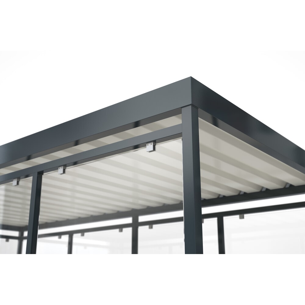 Immagine del prodotto n. 5: Copertura per carrelli della spesa wsm® KÖLN, completamente assemblata, 8 elementi, con predisposizione per illuminazione