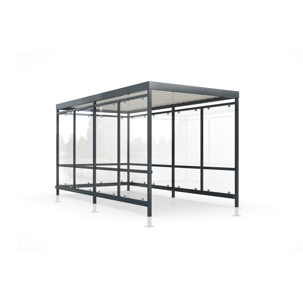 Immagine del prodotto: Copertura per carrelli della spesa wsm® KÖLN, completamente assemblata, 10 elementi, con predisposizione per illuminazione