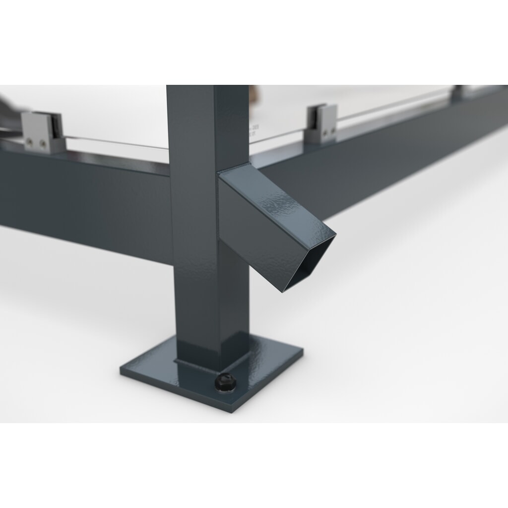 Immagine del prodotto n. 4: Pensile per fumatori wsm® KÖLN ALPINE, completamente assemblato, carico neve max. 5,6 kN/m², 7 elementi, senza pavimentazione, bianco grigiastro