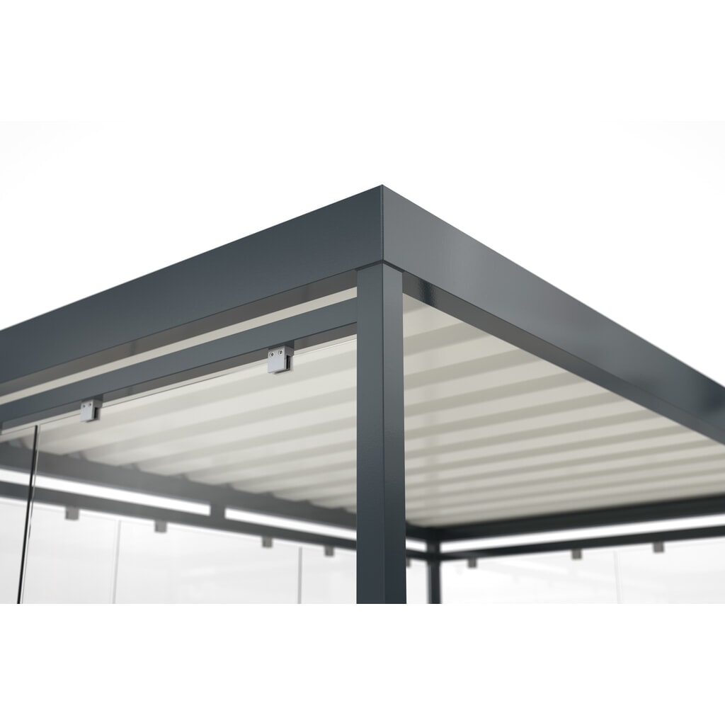 Immagine del prodotto n. 5: Pensile per fumatori wsm® KÖLN ALPINE, completamente assemblato, carico neve max. 5,6 kN/m², 7 elementi, senza pavimentazione, bianco grigiastro