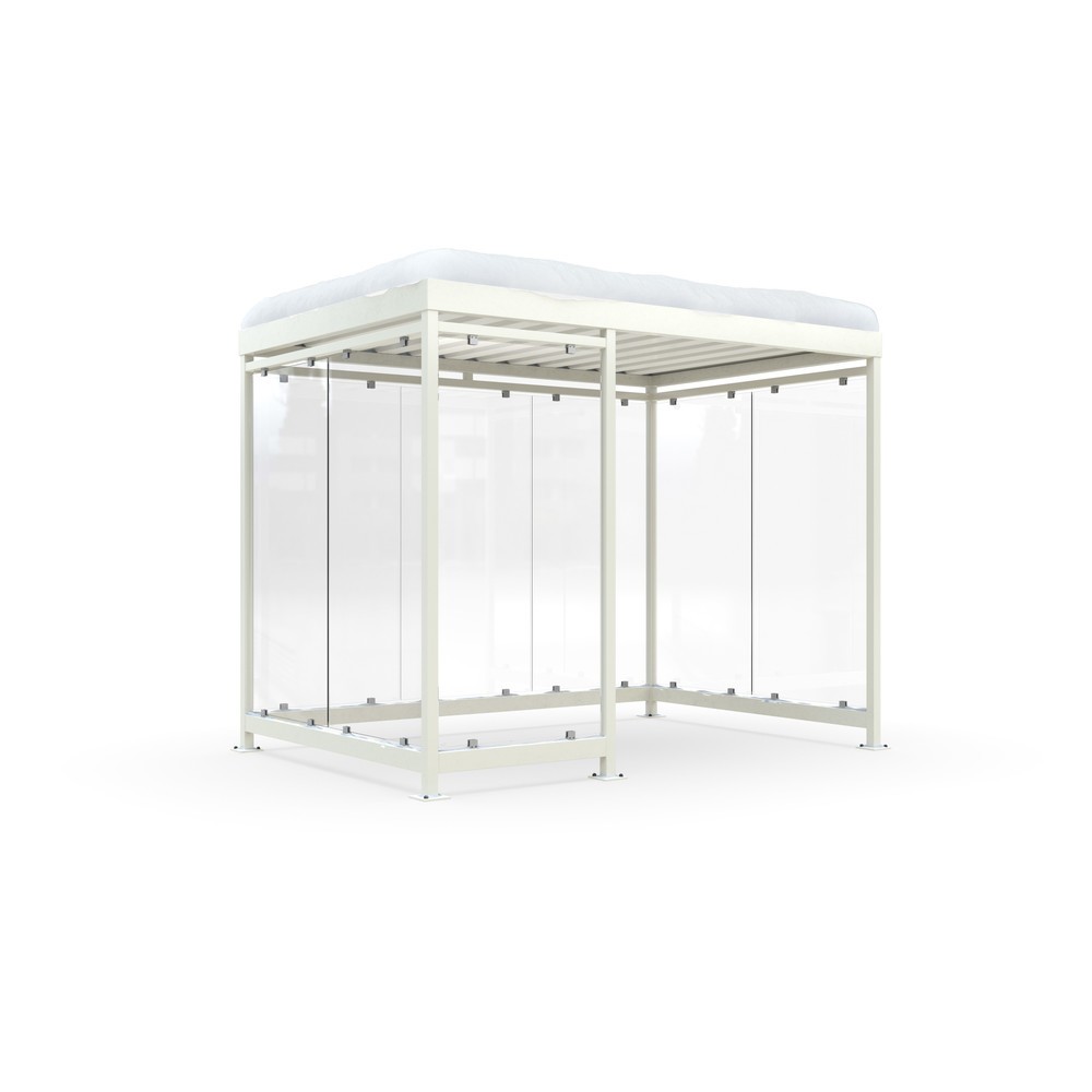 Immagine del prodotto: Pensile per fumatori wsm® KÖLN ALPINE, completamente assemblato, carico neve max. 4,15 kg/m², 8 elementi, senza pavimentazione, bianco grigiastro
