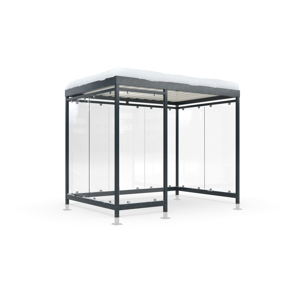 Immagine del prodotto: Pensile per fumatori wsm® KÖLN ALPINE, completamente assemblato, carico neve max. 4,15 kg/m², 8 elementi, con pavimentazione, grigio antracite