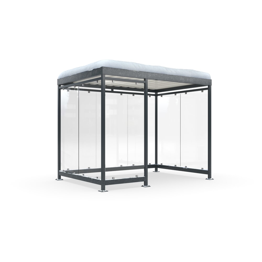 Immagine del prodotto n. 1: Pensile per fumatori wsm® KÖLN ALPINE, completamente assemblato, carico neve max. 4,15 kg/m², 8 elementi, senza pavimentazione, grigio antracite