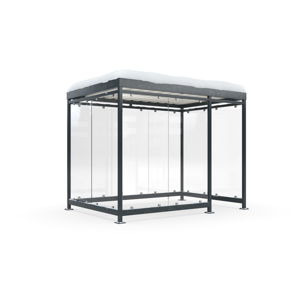 Immagine del prodotto: Pensile per fumatori wsm® KÖLN ALPINE, completamente assemblato, carico neve max. 4,15 kg/m², 9 elementi, con pavimentazione, grigio antracite