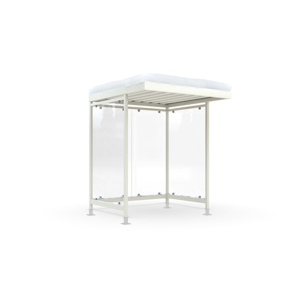 Immagine del prodotto: Pensile per fumatori wsm® KÖLN ALPINE, completamente assemblato, carico neve max. 5,60 kg/m², 4 elementi, con pavimentazione, bianco grigiastro