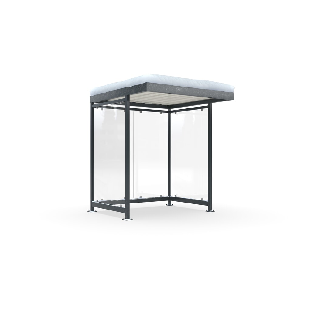 Immagine del prodotto: Pensile per fumatori wsm® KÖLN ALPINE, completamente assemblato, carico neve max. 5,6 kN/m², 4 elementi, senza pavimentazione, grigio antracite