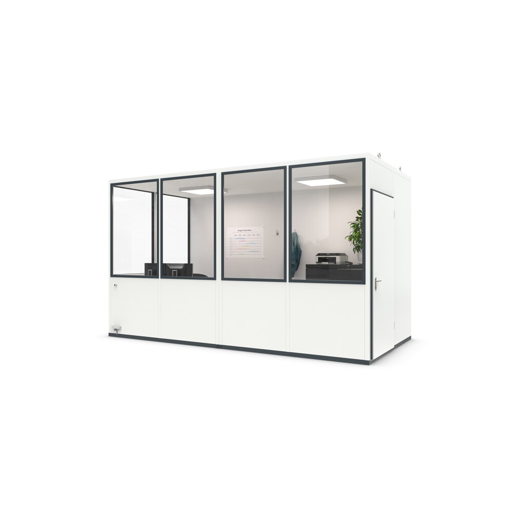 Immagine del prodotto n. 1: Sistema modulare wsm® MULTIROOM per ambienti interni, superficie di base 10,40 m², con pacchetto elettrico OfficePlus