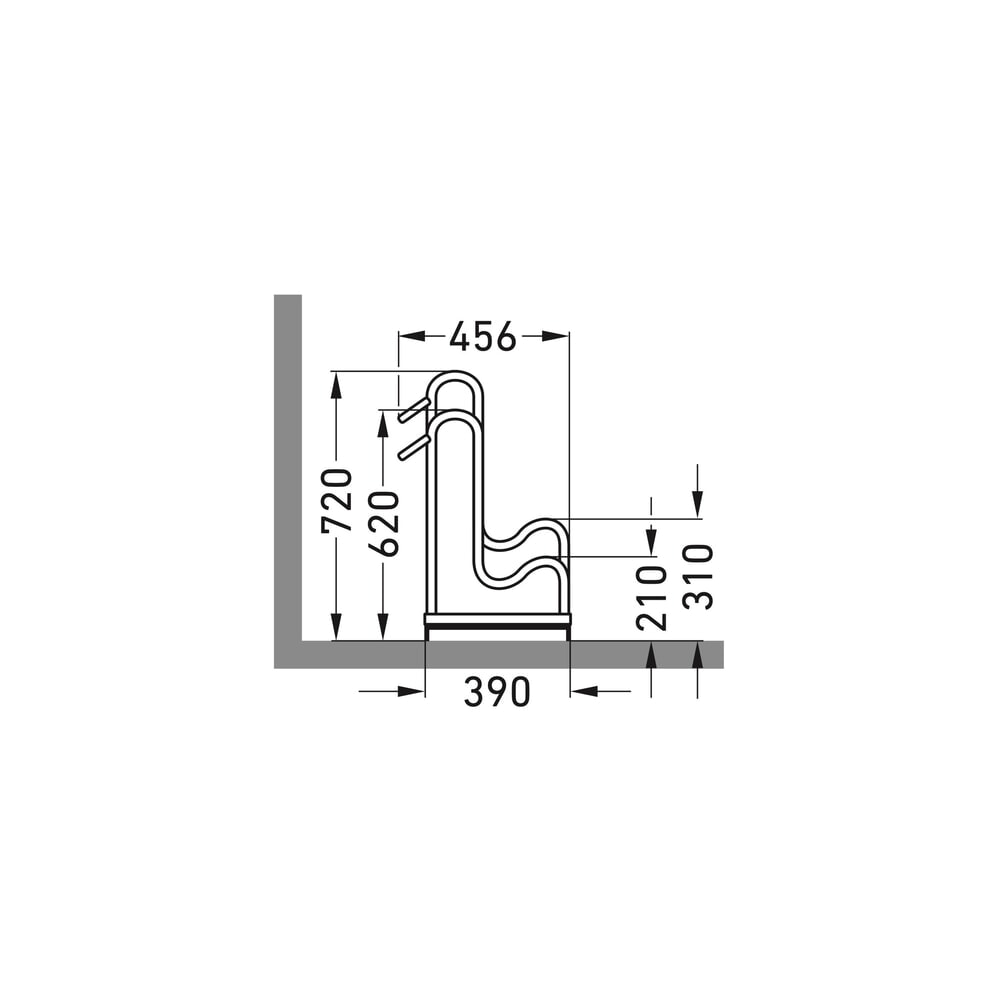 Immagine del prodotto n. 6: Portabiciclette wsm® 4000 BR, 1 lato, zincato a caldo, interasse 390 mm, 4 posti