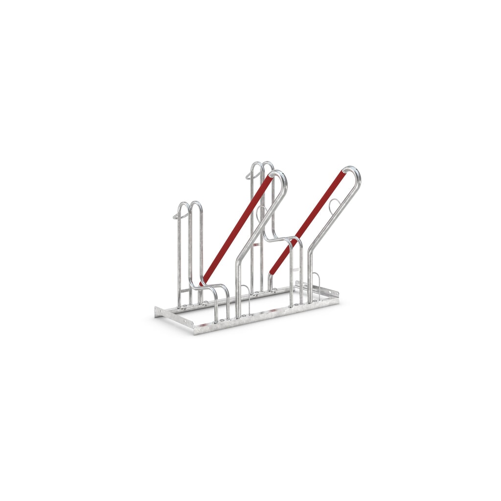 Rastrelliera per biciclette wsm® 4500 XBF, con staffa di appoggio, zincato a caldo, caricamento da un lato, 2 posti, interasse 500 mm Immagine del prodotto: Rastrelliera per biciclette wsm® 4500 XBF, con staffa di appoggio, zincato a caldo, caricamento da un lato, 2 posti, interasse 500 mm