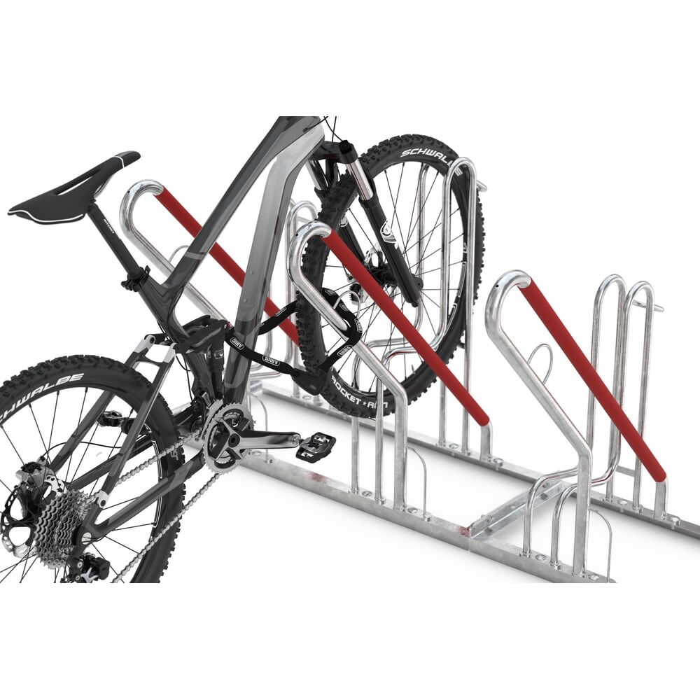 Immagine del prodotto n. 5: Rastrelliera per biciclette wsm® 4500 XBF, con staffa di appoggio, zincato a caldo, caricamento da un lato, 2 posti, interasse 500 mm