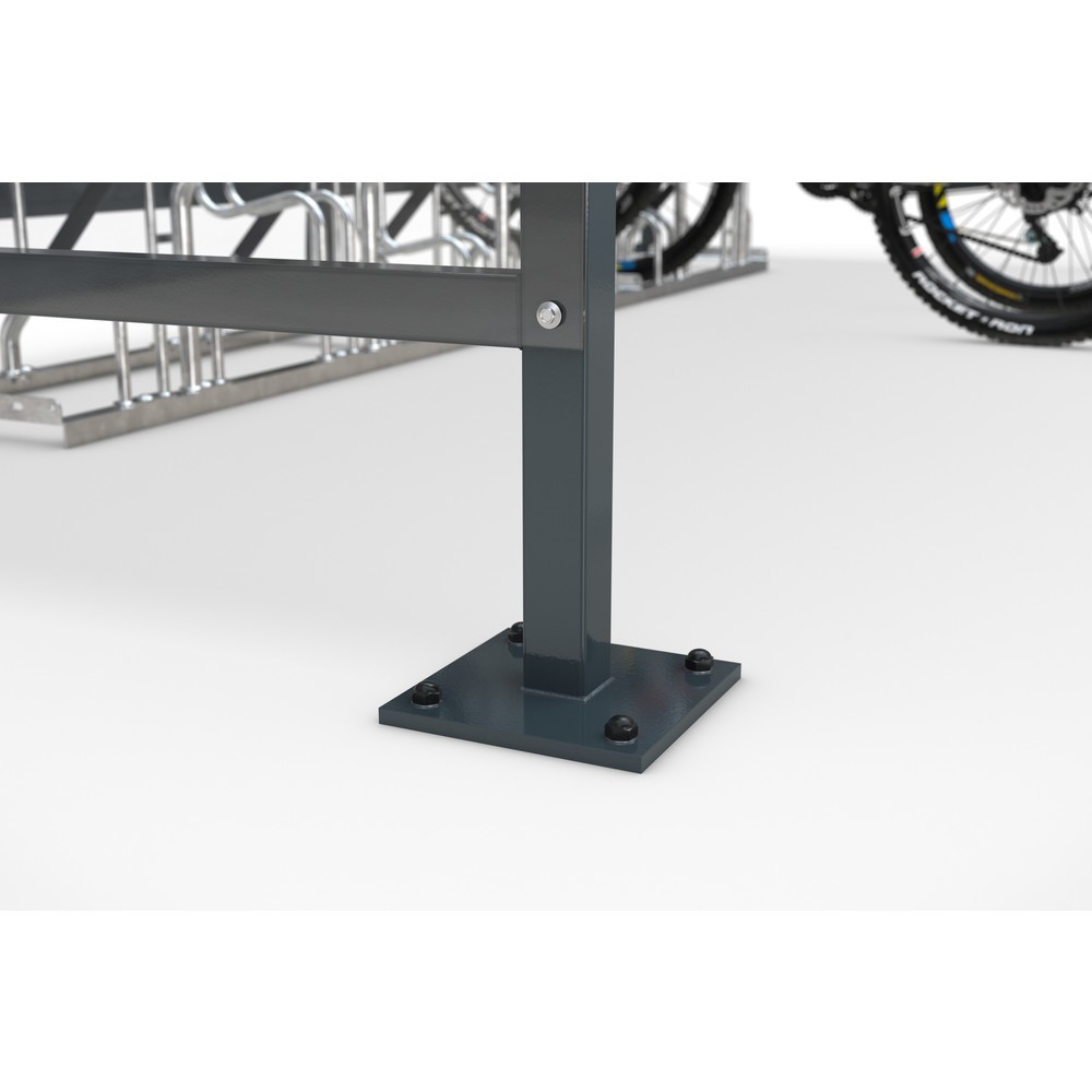 Immagine del prodotto n. 2: Tettoia wsm® BAMBERG in design ad arco tondo, larghezza 16.450 mm, bianco grigiastro