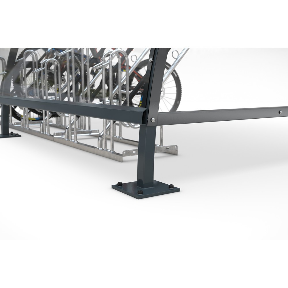 Immagine del prodotto n. 3: Tettoia wsm® BAMBERG in design ad arco tondo, larghezza 16.450 mm, bianco grigiastro