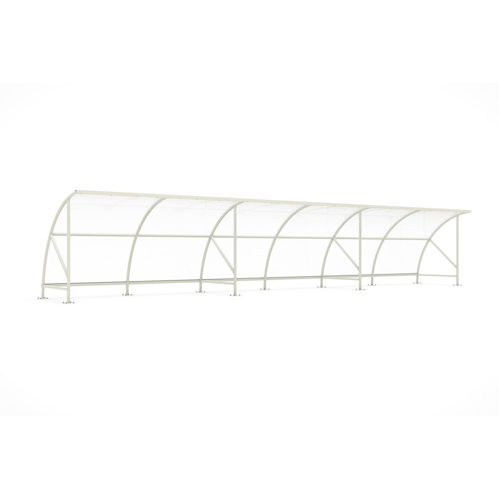 Immagine del prodotto: Tettoia wsm® BAMBERG in design ad arco tondo, larghezza 12.350 mm, bianco grigiastro