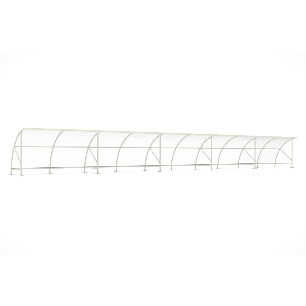 Immagine del prodotto: Tettoia wsm® BAMBERG in design ad arco tondo, larghezza 20.550 mm, bianco grigiastro