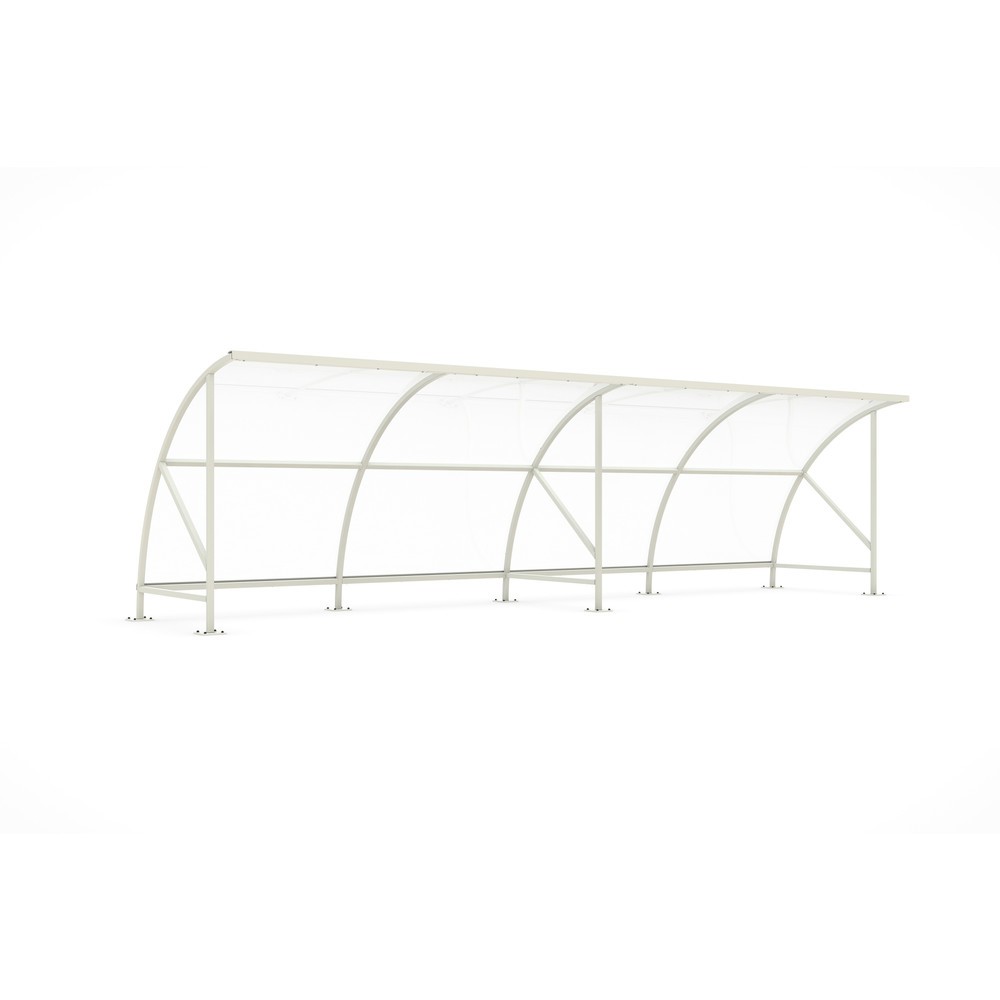 Immagine del prodotto: Tettoia wsm® BAMBERG in design ad arco tondo, larghezza 8.250 mm, bianco grigiastro