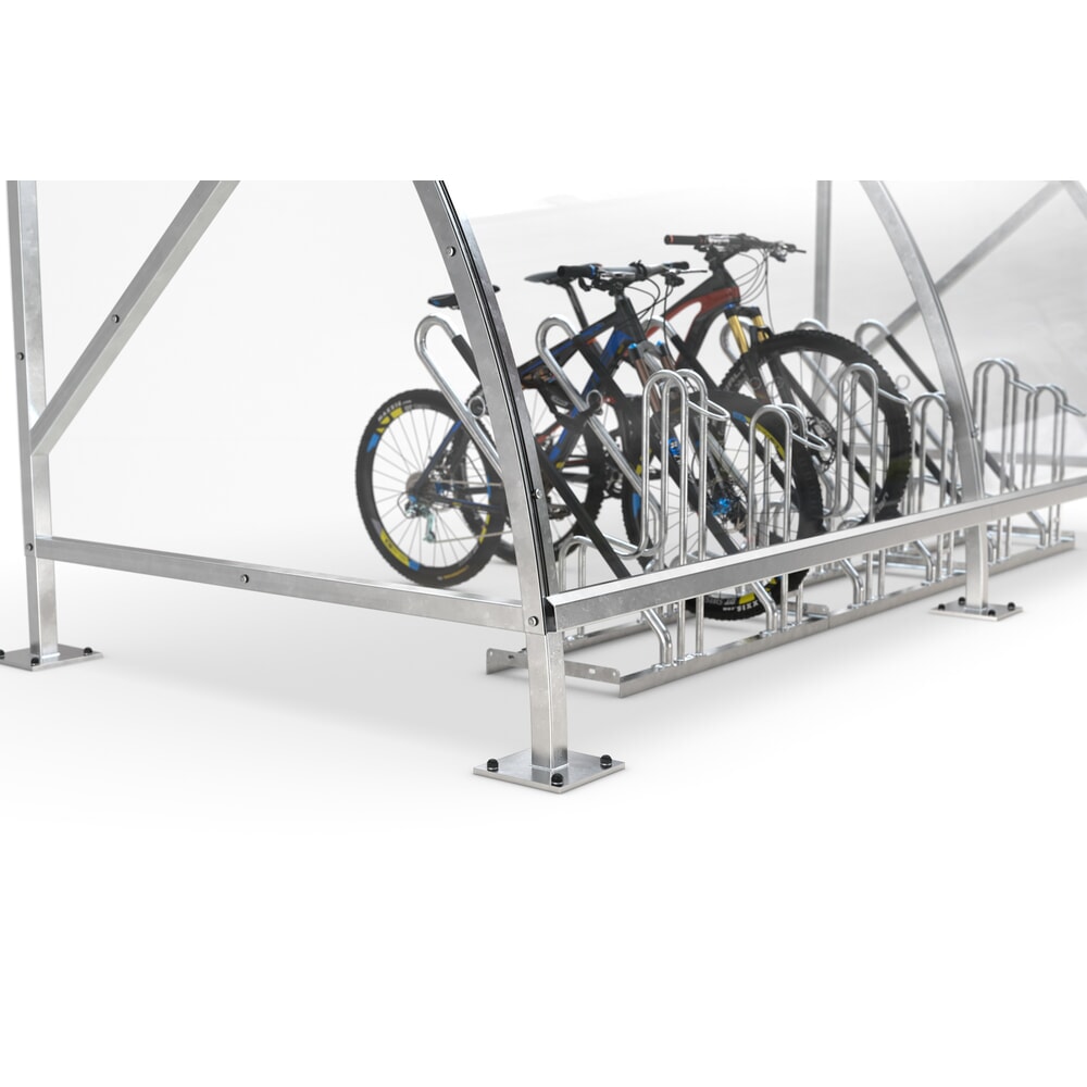 Immagine del prodotto n. 3: Tettoia wsm® BAMBERG in design ad arco tondo, larghezza 16.450 mm, zincata
