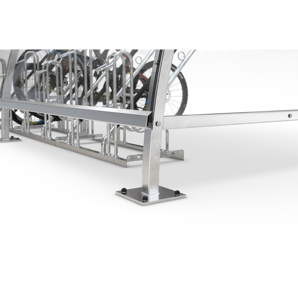 Immagine del prodotto n. 4: Tettoia wsm® BAMBERG in design ad arco tondo, larghezza 16.450 mm, zincata