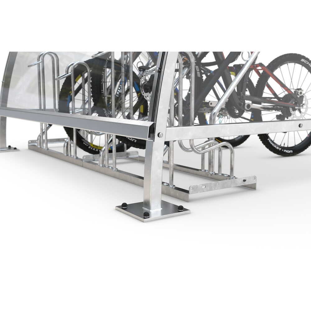 Immagine del prodotto n. 6: Tettoia wsm® BAMBERG in design ad arco tondo, larghezza 16.450 mm, zincata