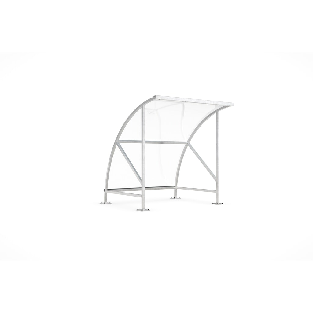 Tettoia wsm® BAMBERG in design ad arco tondo, larghezza 2.090 mm, zincata Immagine del prodotto: Tettoia wsm® BAMBERG in design ad arco tondo, larghezza 2.090 mm, zincata