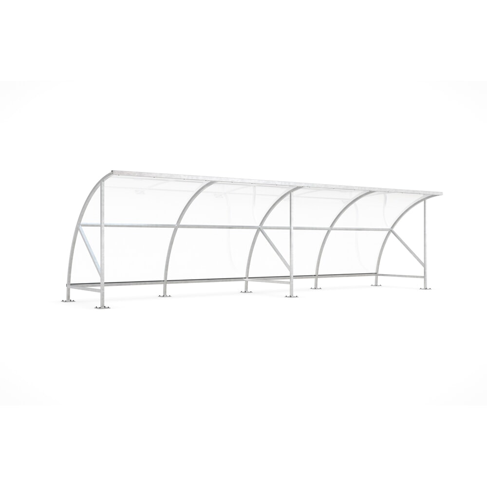 Immagine del prodotto: Tettoia wsm® BAMBERG in design ad arco tondo, larghezza 8.250 mm, zincata