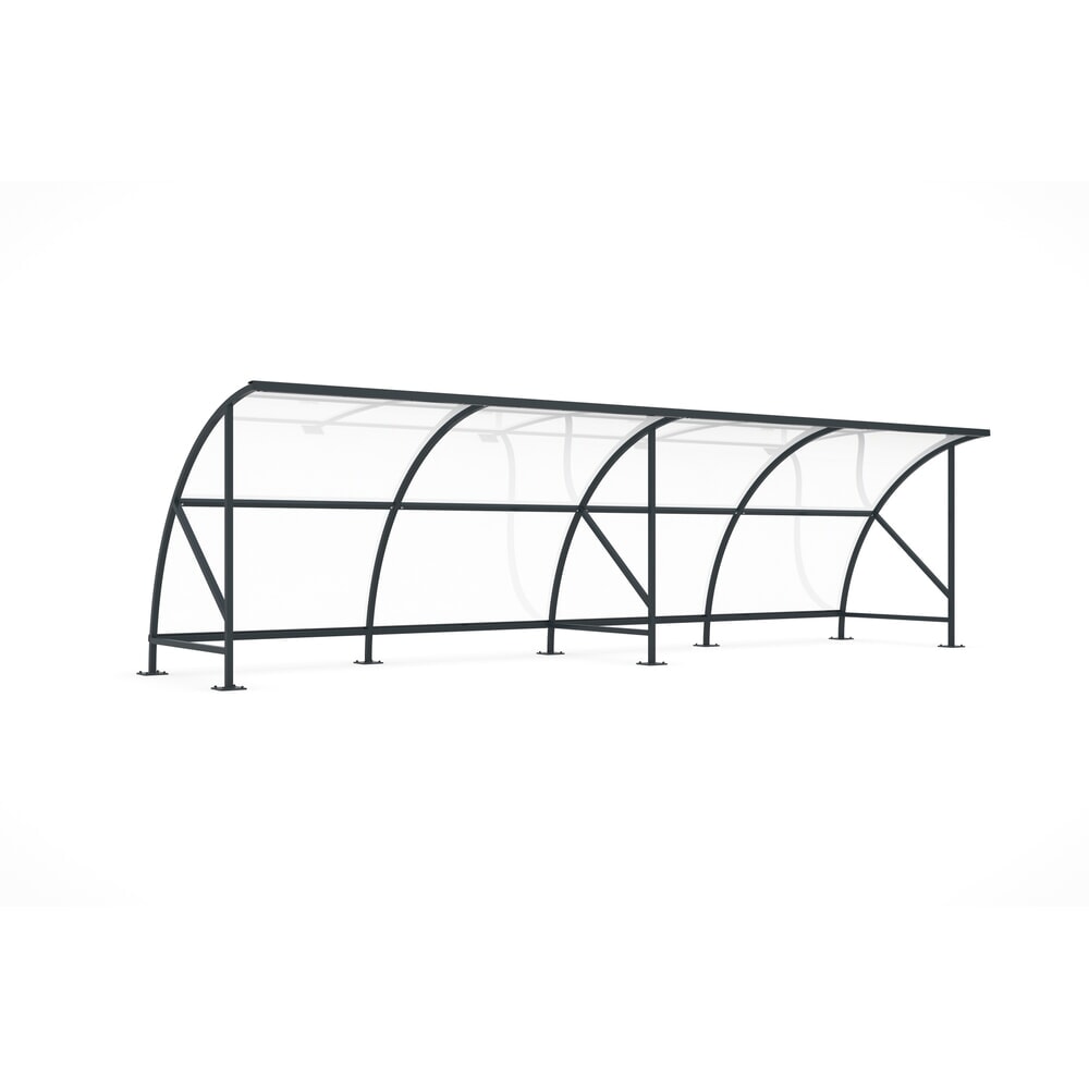 Immagine del prodotto: Tettoia wsm® BAMBERG in design ad arco tondo, larghezza 8.250 mm, grigio antracite
